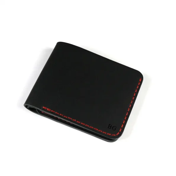 Personalised Black Leather Wallet