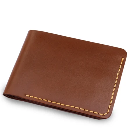Handmade Brown Leather Wallet Mens