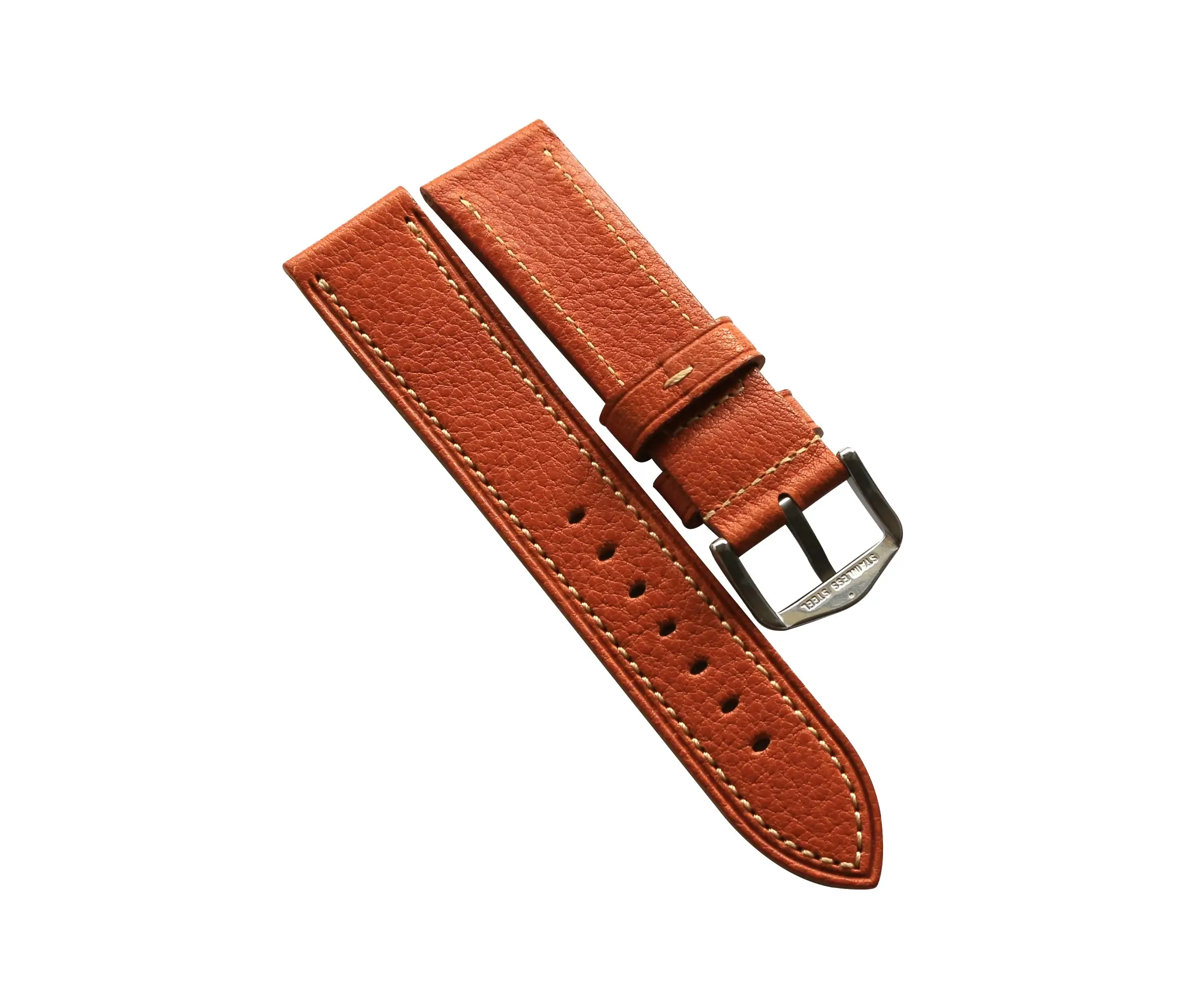 Brown Soft Italian Leather Watch Strap/20mm 22mm