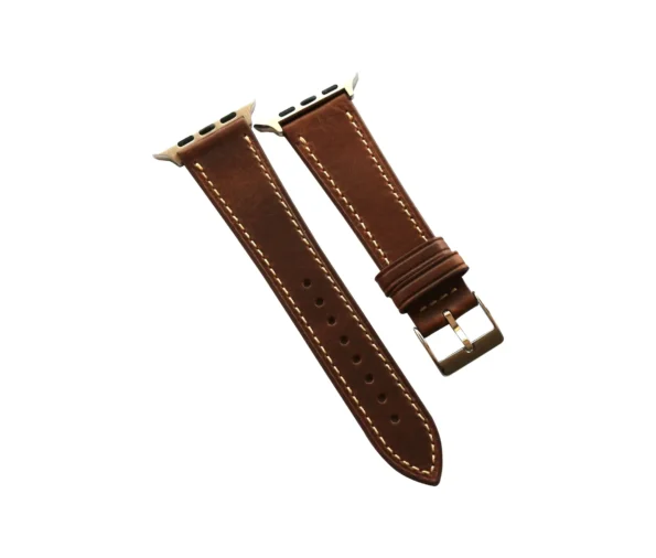 Italian Brown Leather Apple Watch Band