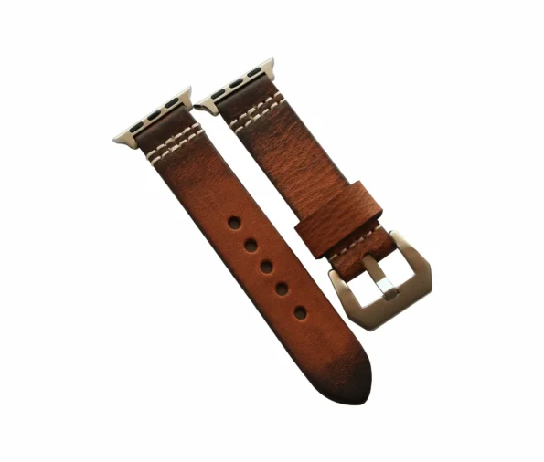 Vintage Brown Leather Apple Watch Band