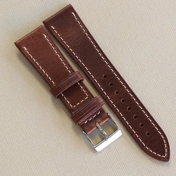 Italian Brown Leather Watch Strap