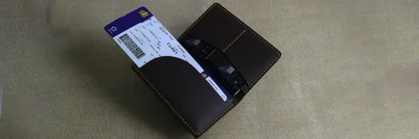 Beautiful dark brown travel wallet