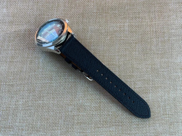 Black Epsom Leather Watch Strap