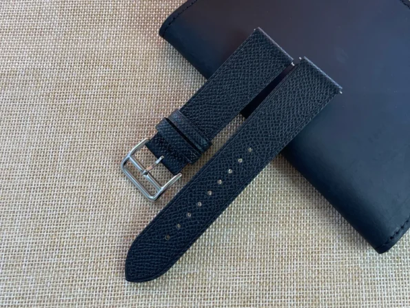 Black Epsom Leather Watch Strap