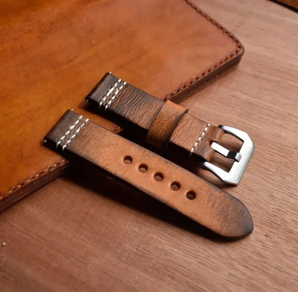 vintage leather watch strap-20mm