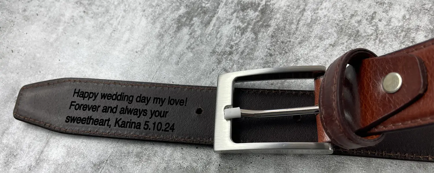 Personalised Brown Leather Belt