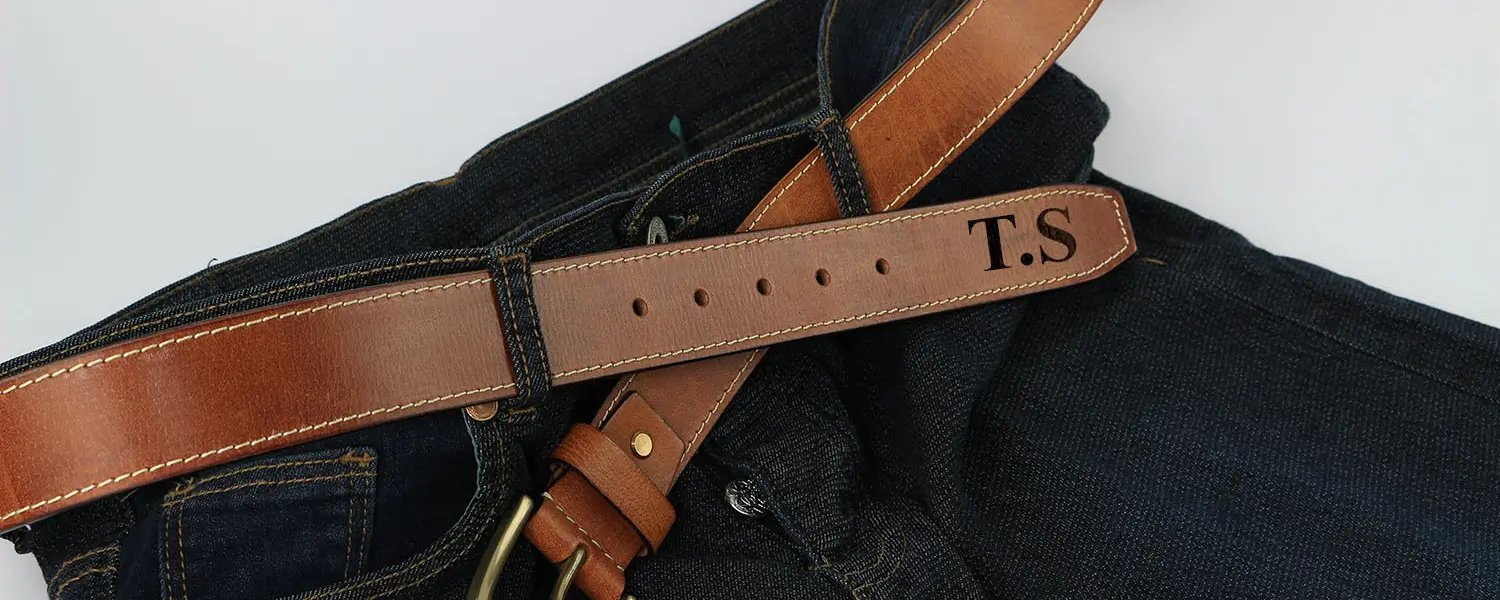 Personalised Brown Leather Belt