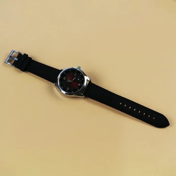 Black Sailcloth Watch Strap Attatched to Dial