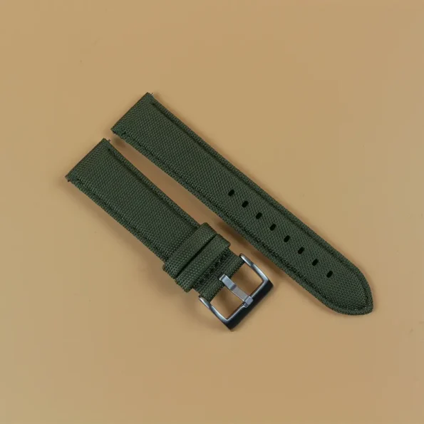 Green Sailcloth Watch Strap