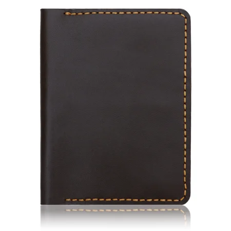 Personalised Handmade Dark Brown Travel Leather Wallet