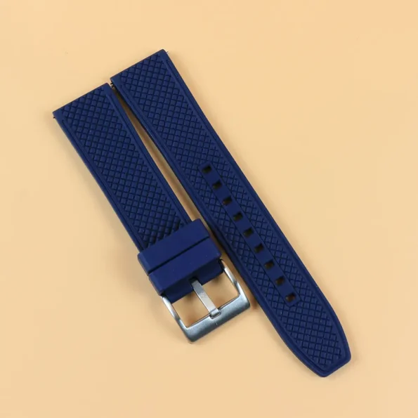 Blue Rubber Watch Strap 20/22mm