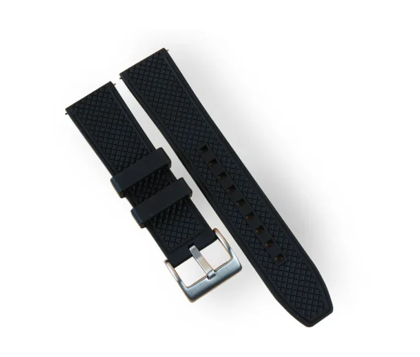 FMK Black Quick Release Rubber Watch Band