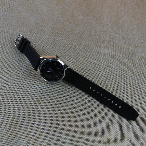 FMK Black Quick Release Rubber Watch Band