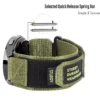 Showcase of Spring Bars on Green Tactical Watch Strap