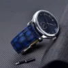 Blue Crocodile Leather Watch Strap - Image 2
