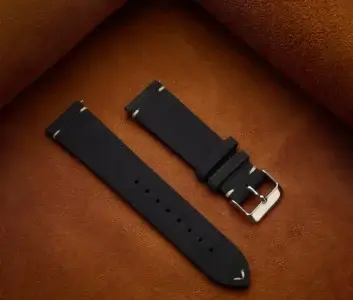 Black Suede casual watch band